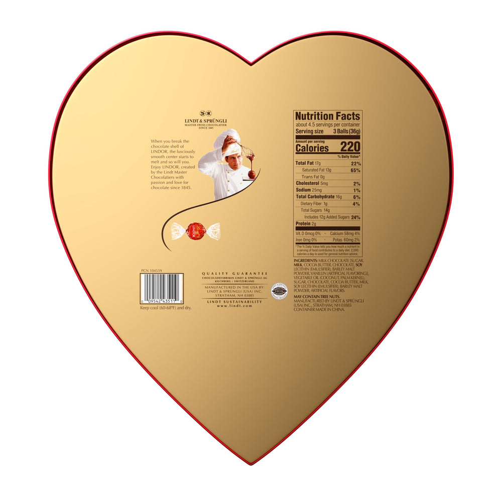 Lindt LINDOR milk chocolate truffles with a delicate shell, ideal for sharing moments