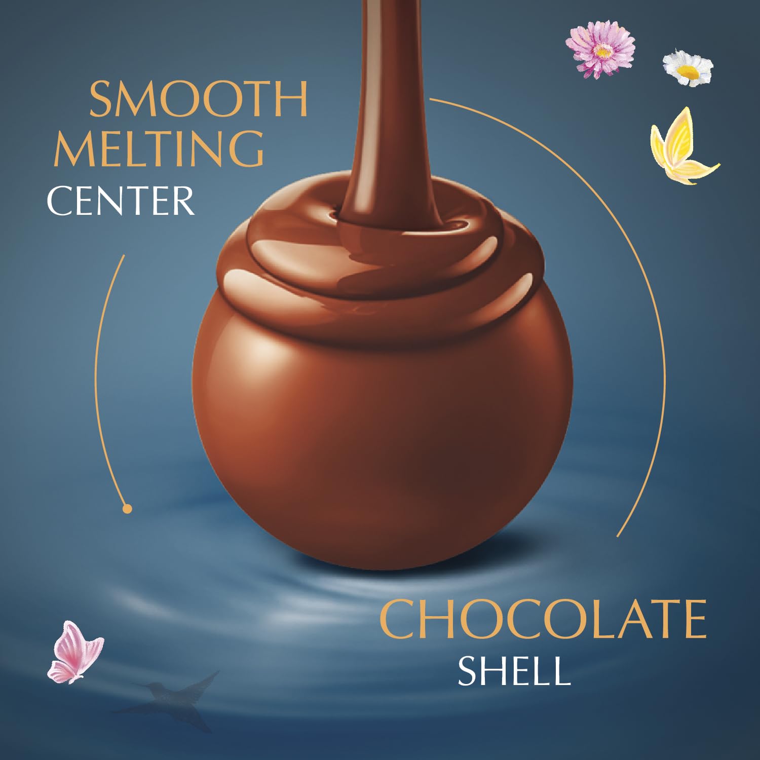 Lindt LINDOR Milk Chocolate Truffles with smooth melt and premium texture