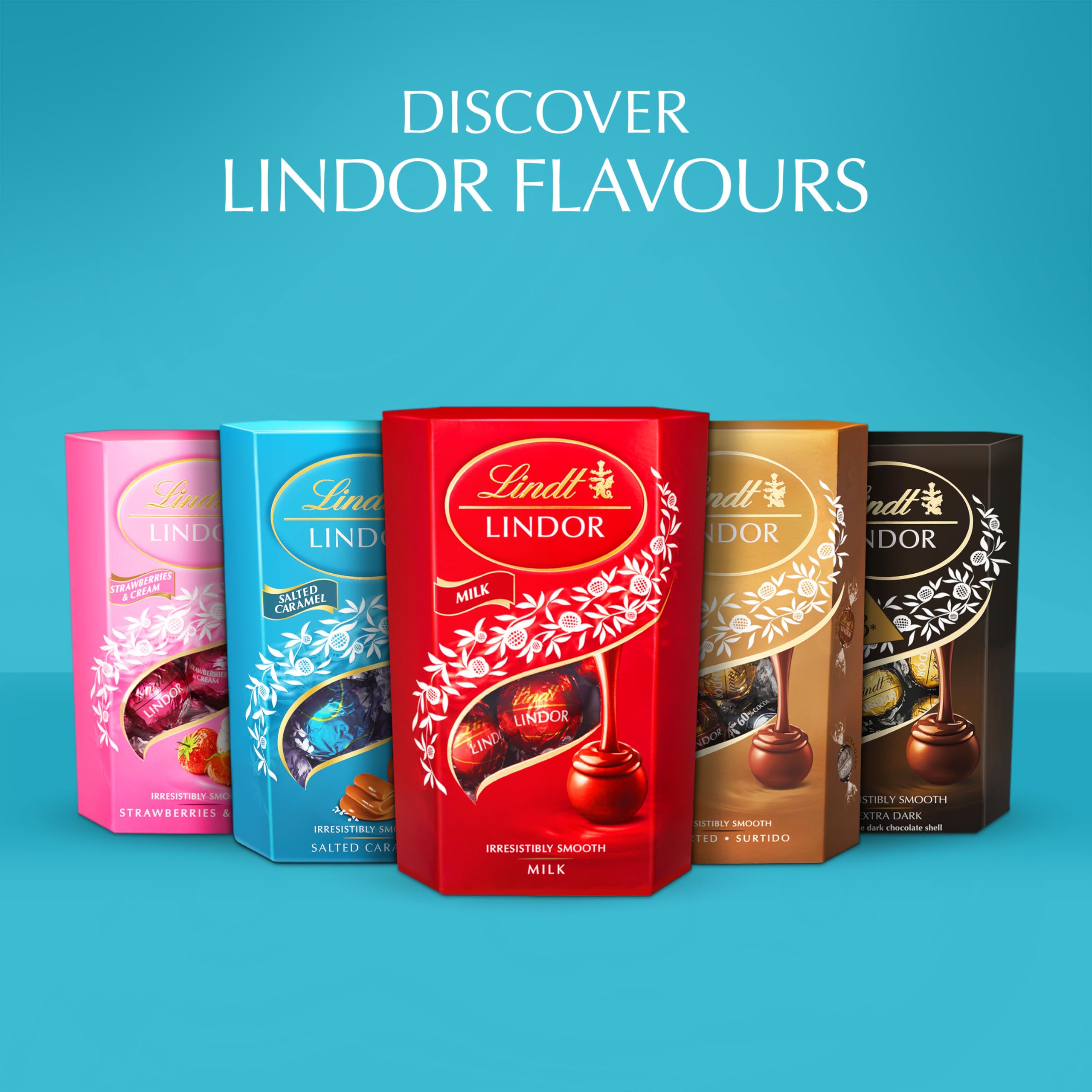 Lindt Lindor Milk Chocolate Salted Caramel wrapper details.