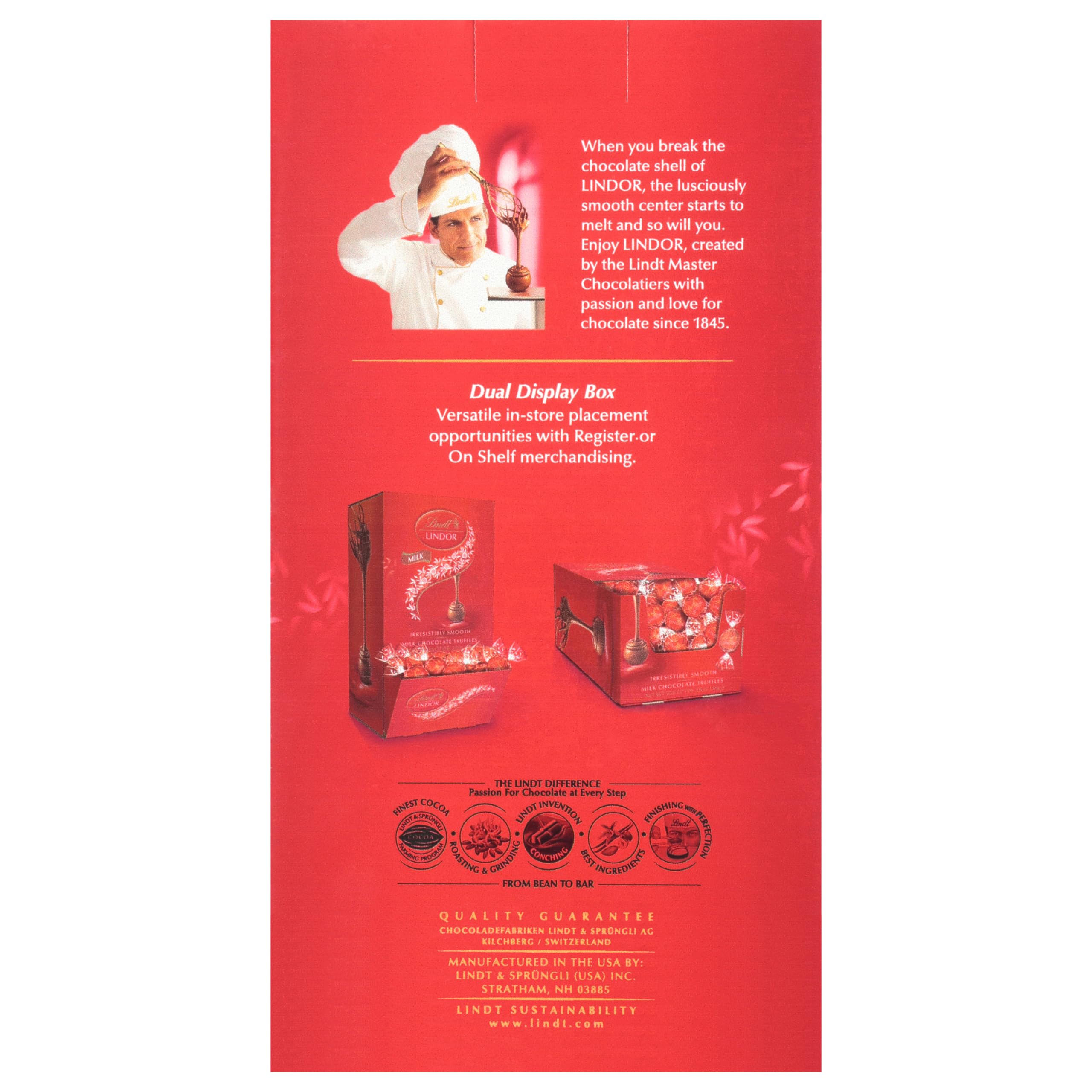 Lindt LINDOR Milk Truffles 120-count display for stocking up