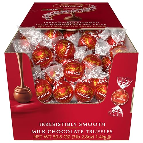 Lindt LINDOR Milk Truffles kosher chocolate label highlights quality ingredients