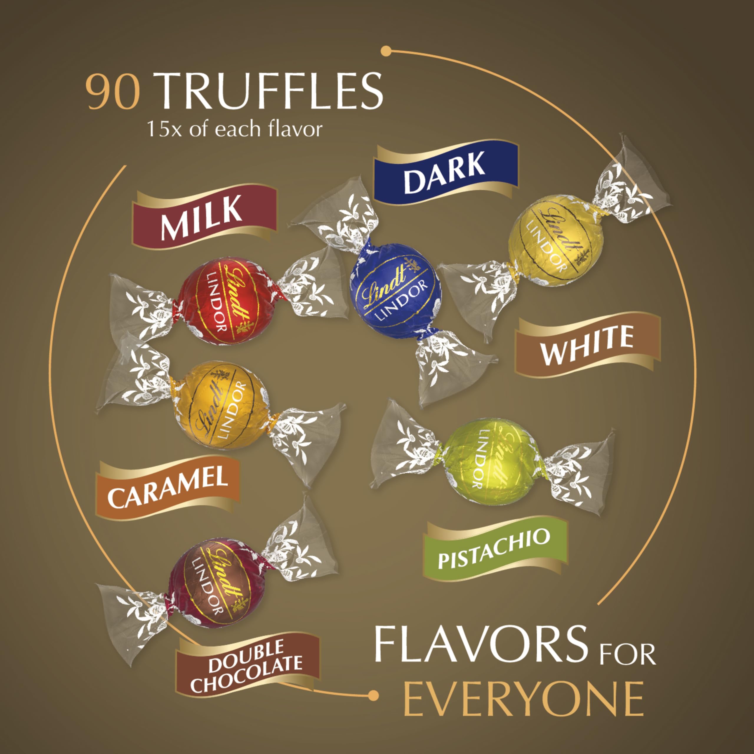 Lindt LINDOR pistachio milk chocolate truffles close-up, premium indulgence for gatherings.