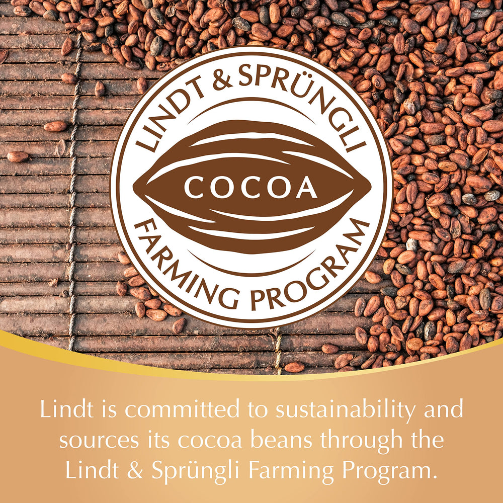 Lindt Lindor quality ingredients and craftsmanship highlighted in packaging