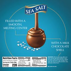 Lindt Lindor truffles center melting texture highlighted with sea salt