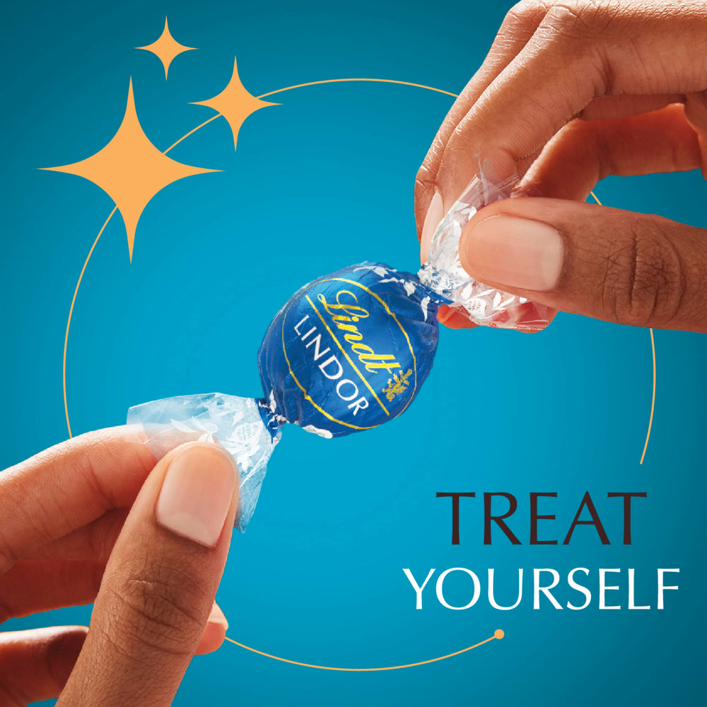Lindt LINDOR gift box presents premium chocolate moments.