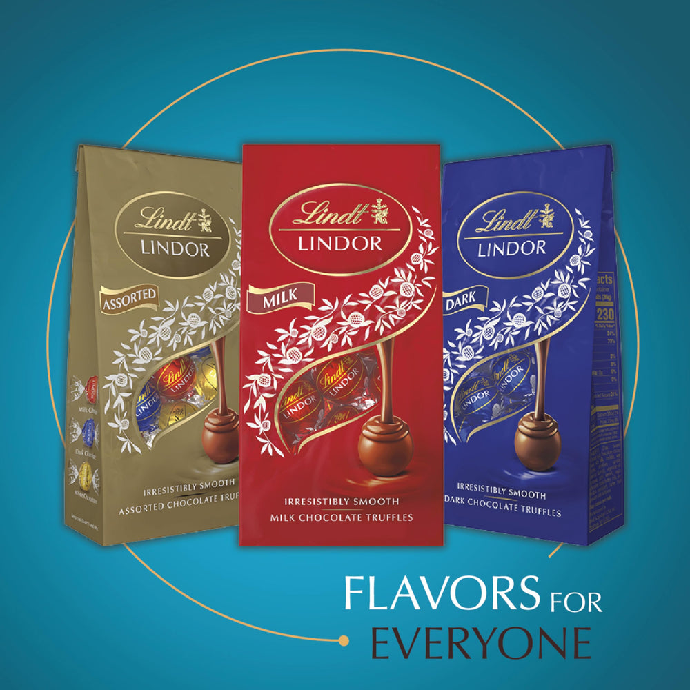 Lindt packaging highlights premium ingredients from renowned regions.