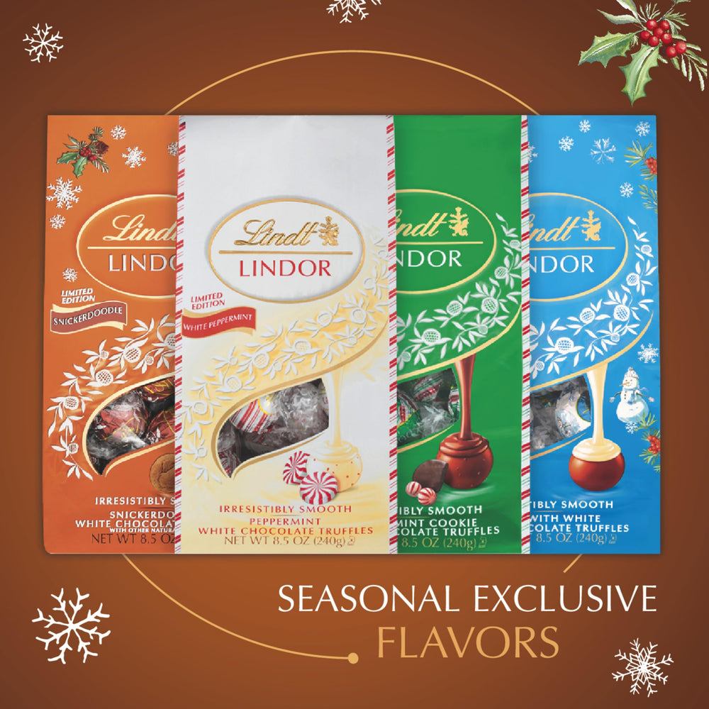Lindt LINDOR Snickerdoodle truffles in a gift-ready box display