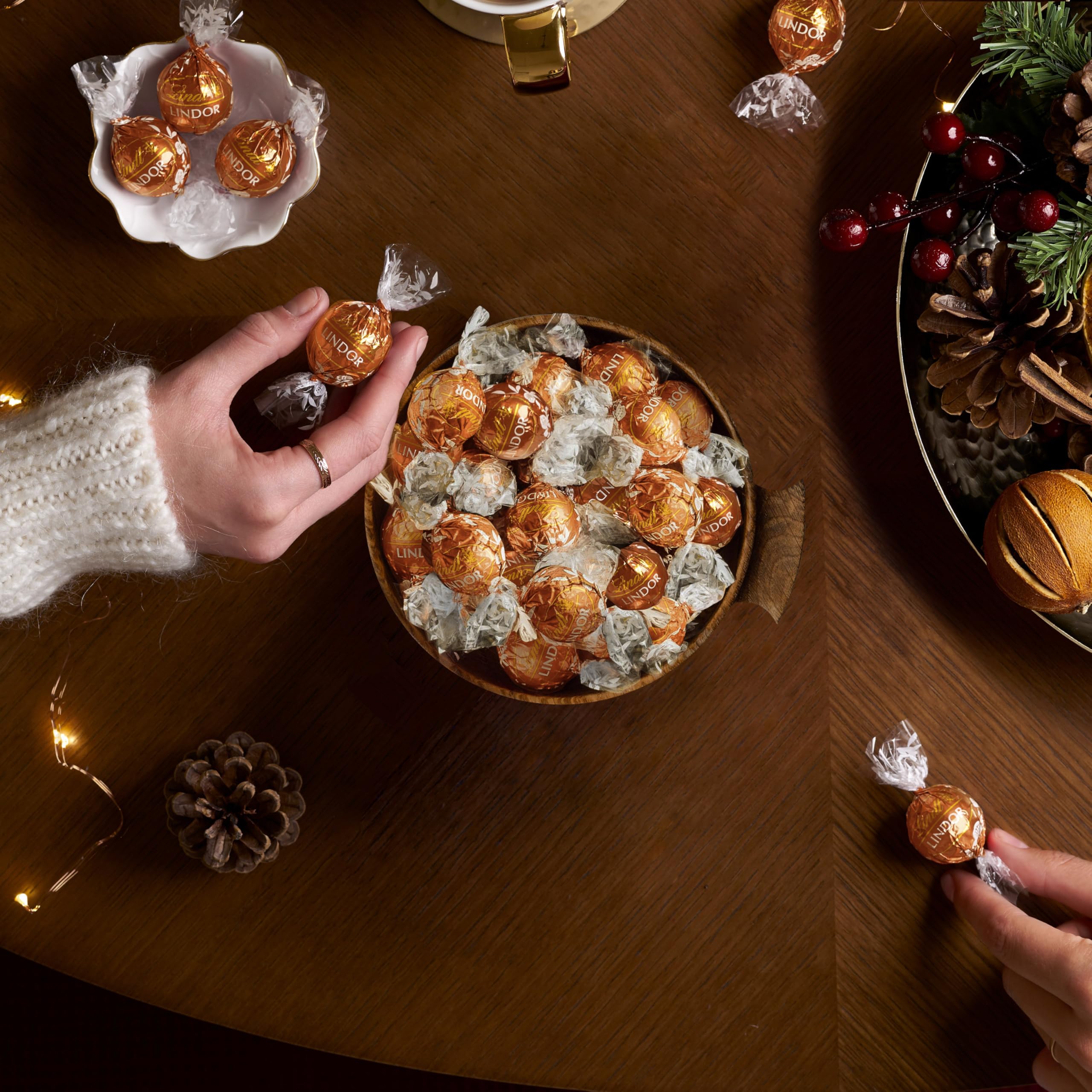 Lindt LINDOR truffles with visible crunchy cookie pieces for texture