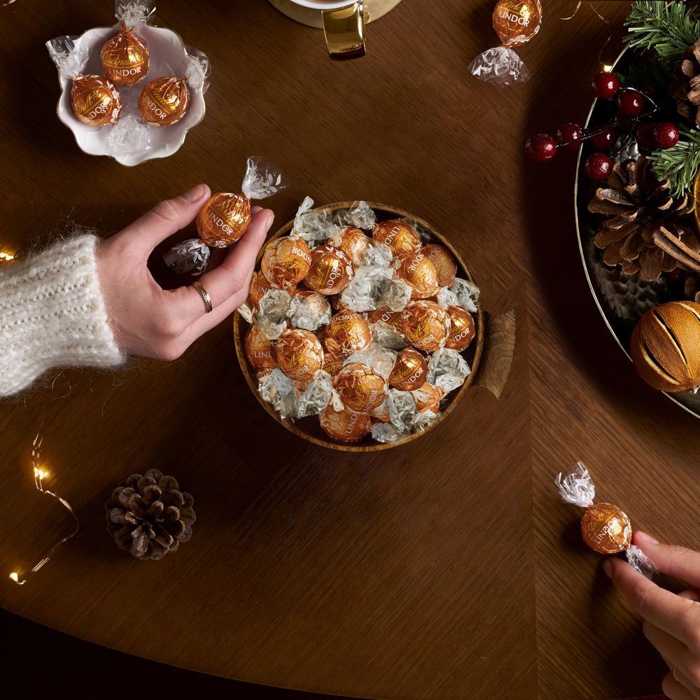 Lindt LINDOR truffles with visible crunchy cookie pieces for texture