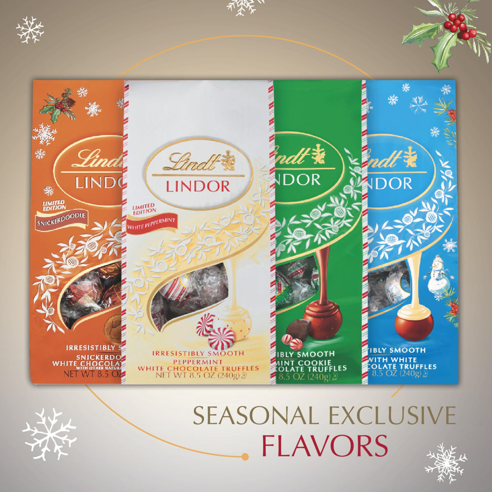 Lindt Lindor truffles in a gift-ready box, ideal for stocking stuffers.