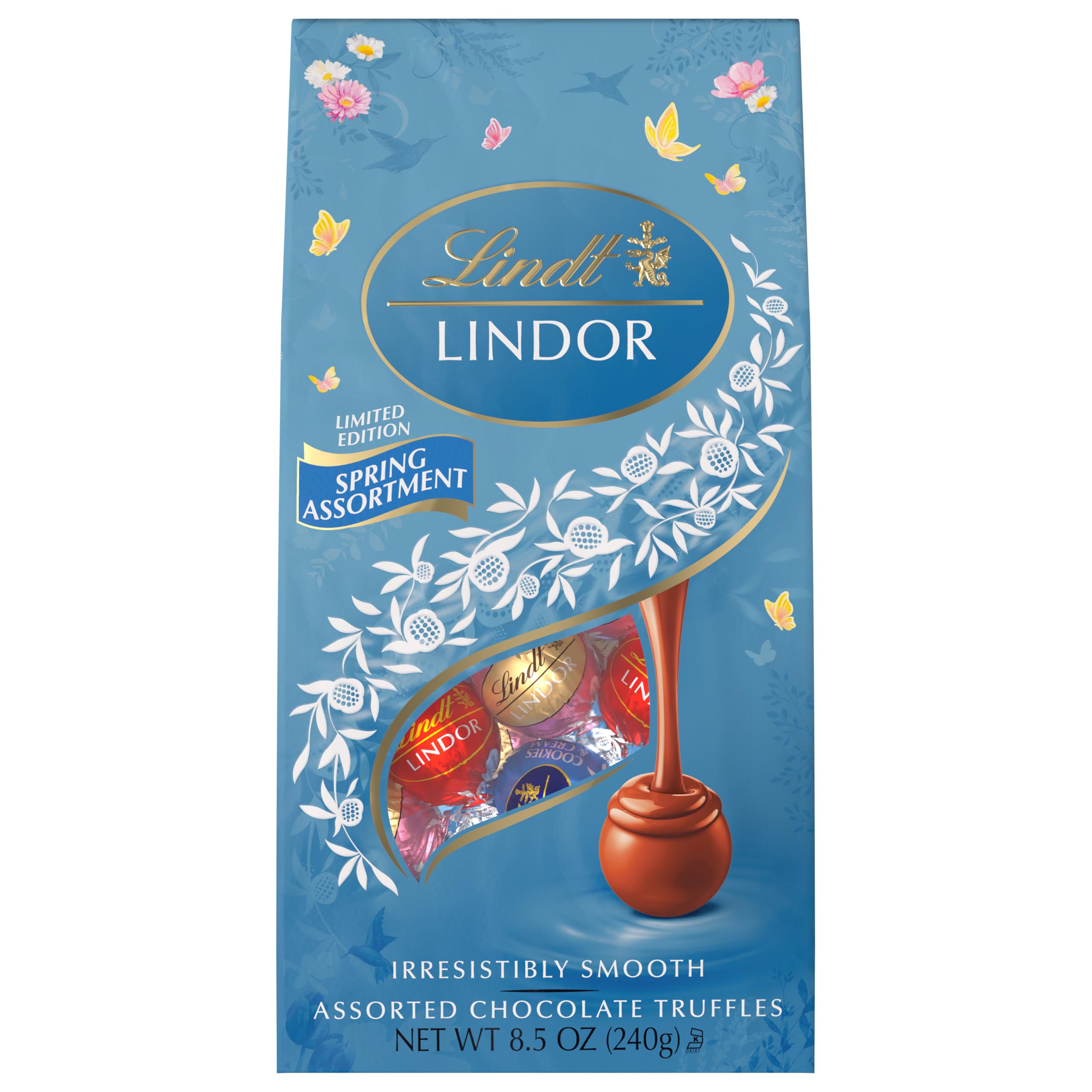 Lindt LINDOR Truffles arranged on a serving plate for elegant tasting