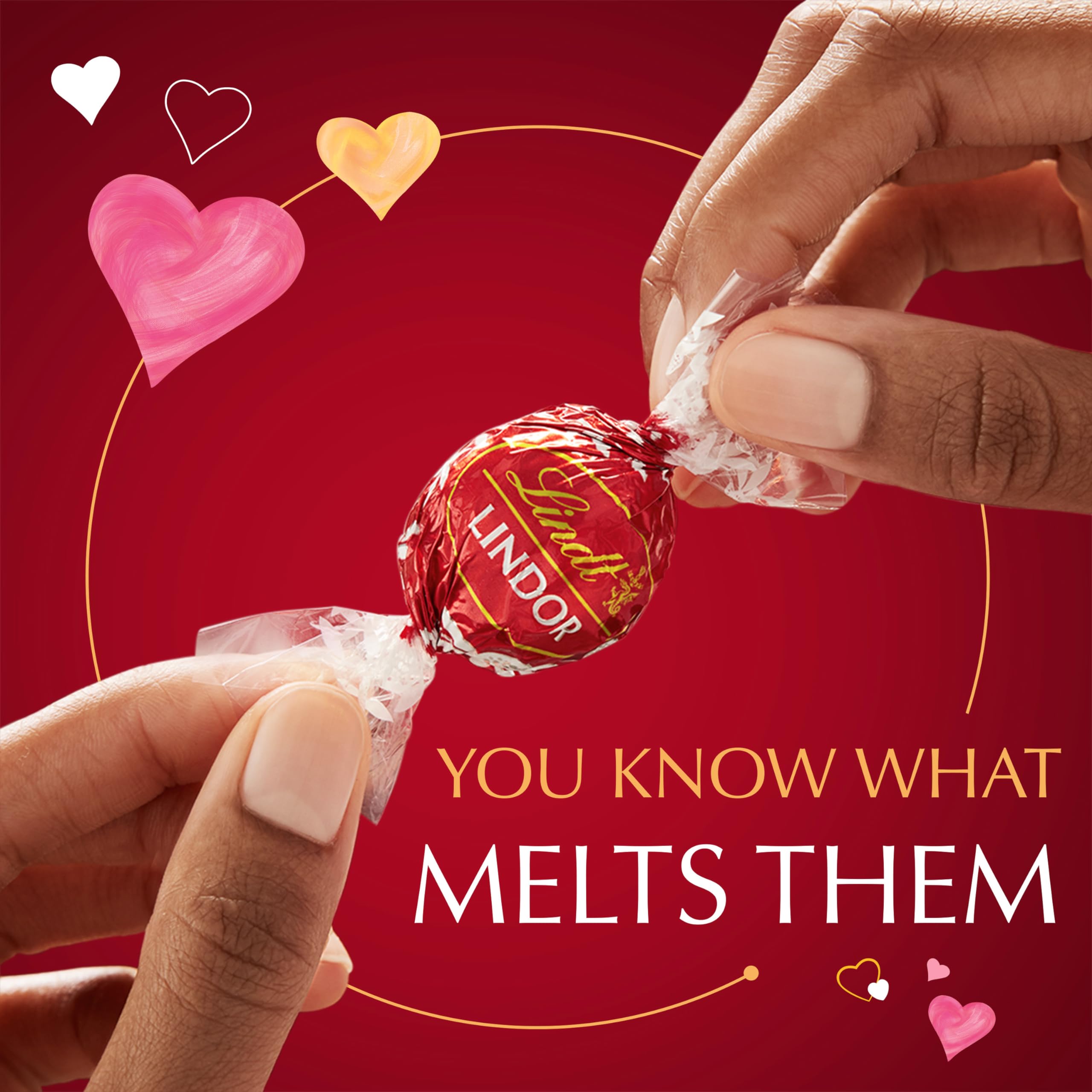 Lindt LINDOR red foil-wrapped truffles, perfect for sharing or gifting