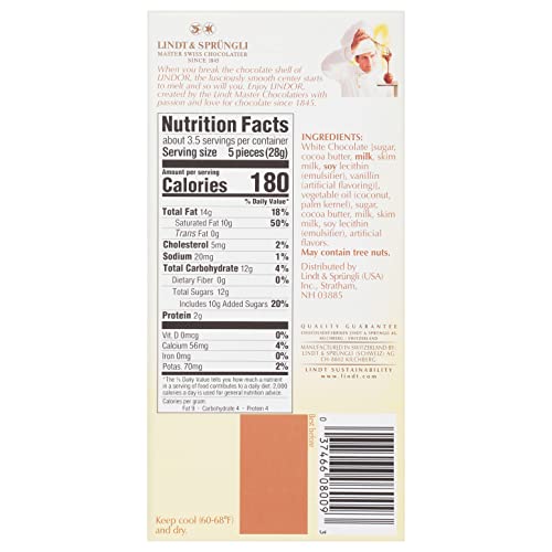 Lindt Lindor white bar melting center closeup highlights smooth texture.