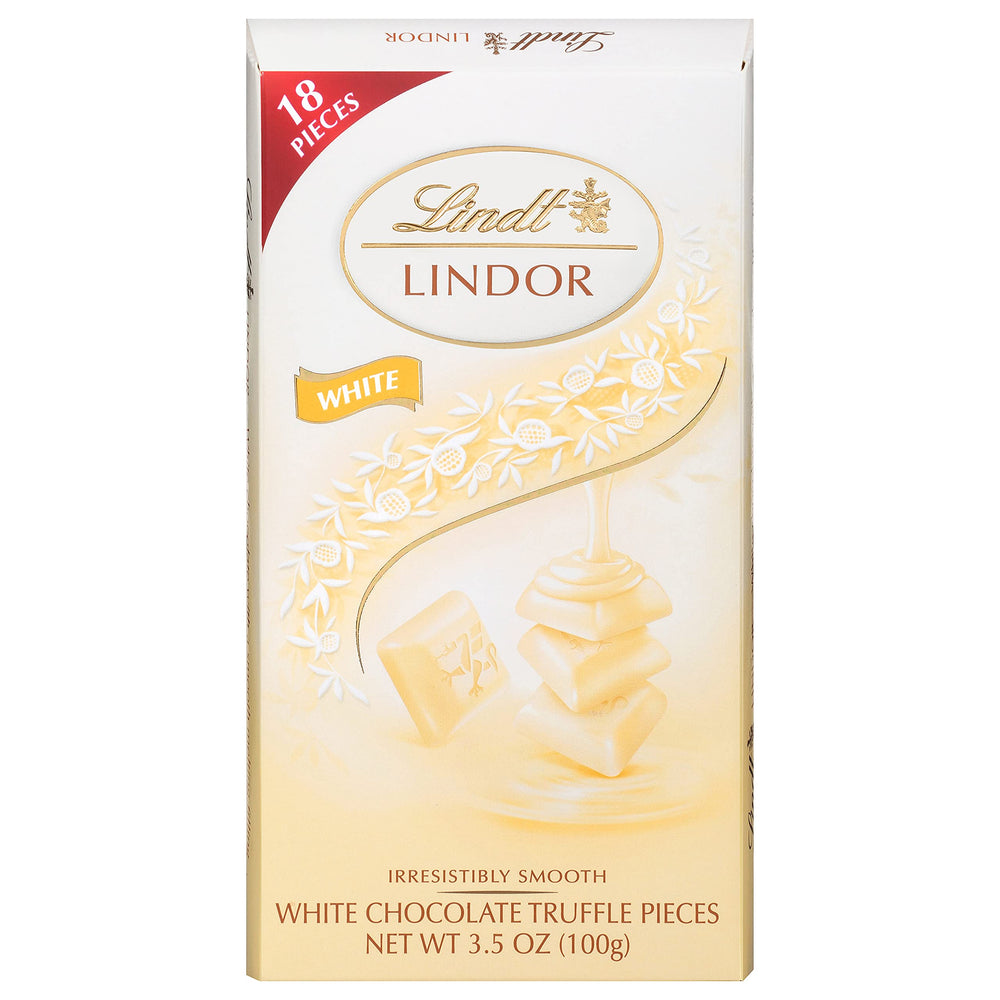 Lindt Lindor white bar pack, ideal for sharing moments.