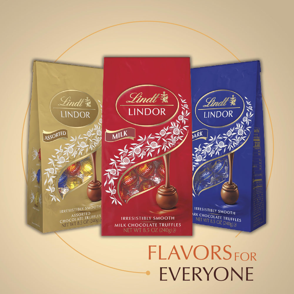 Lindt LINDOR White Chocolate Truffles bag 8.5 oz, convenient packaging
