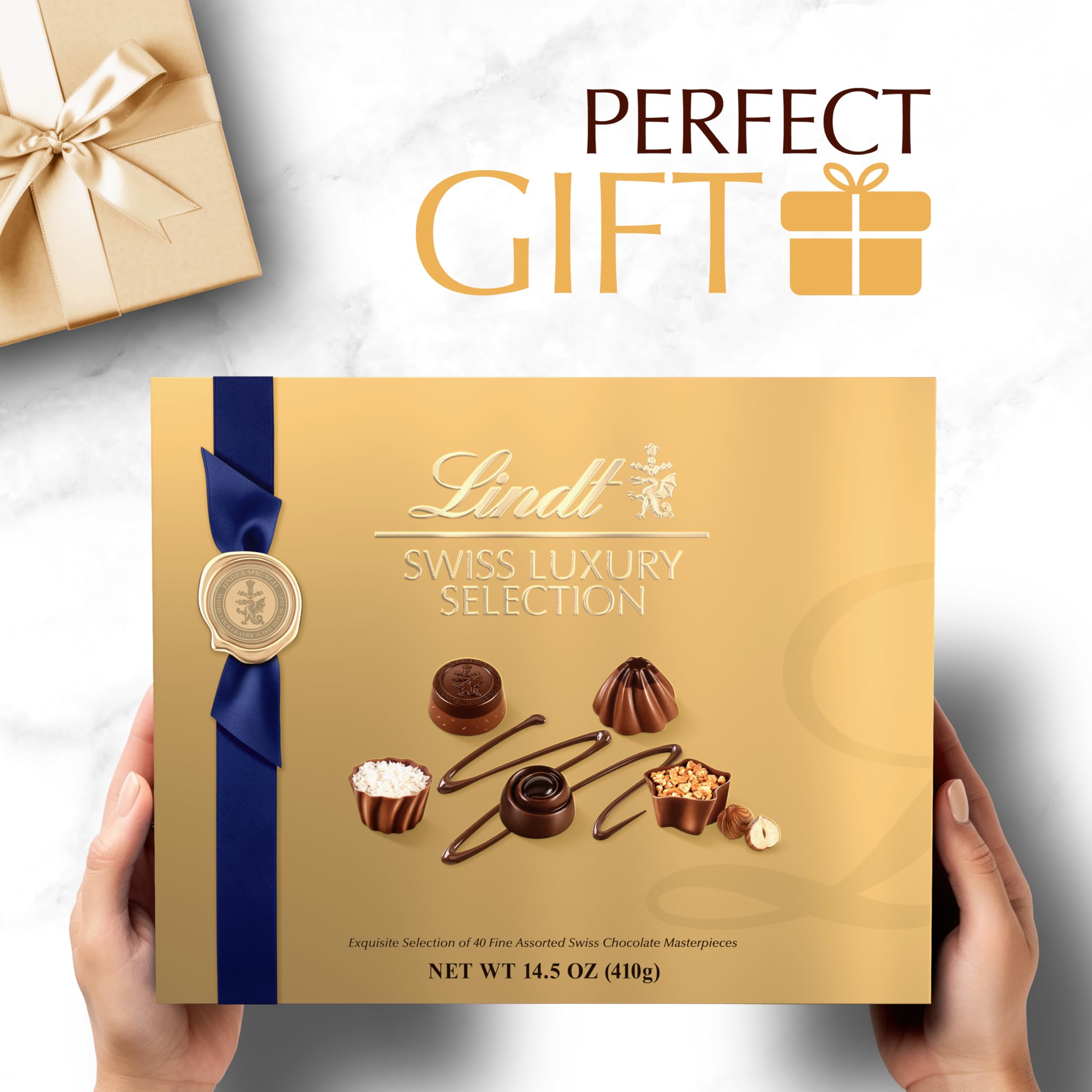 Lindt Master Chocolatiers craftsmanship shown by glossy finish and balanced sweetness.
