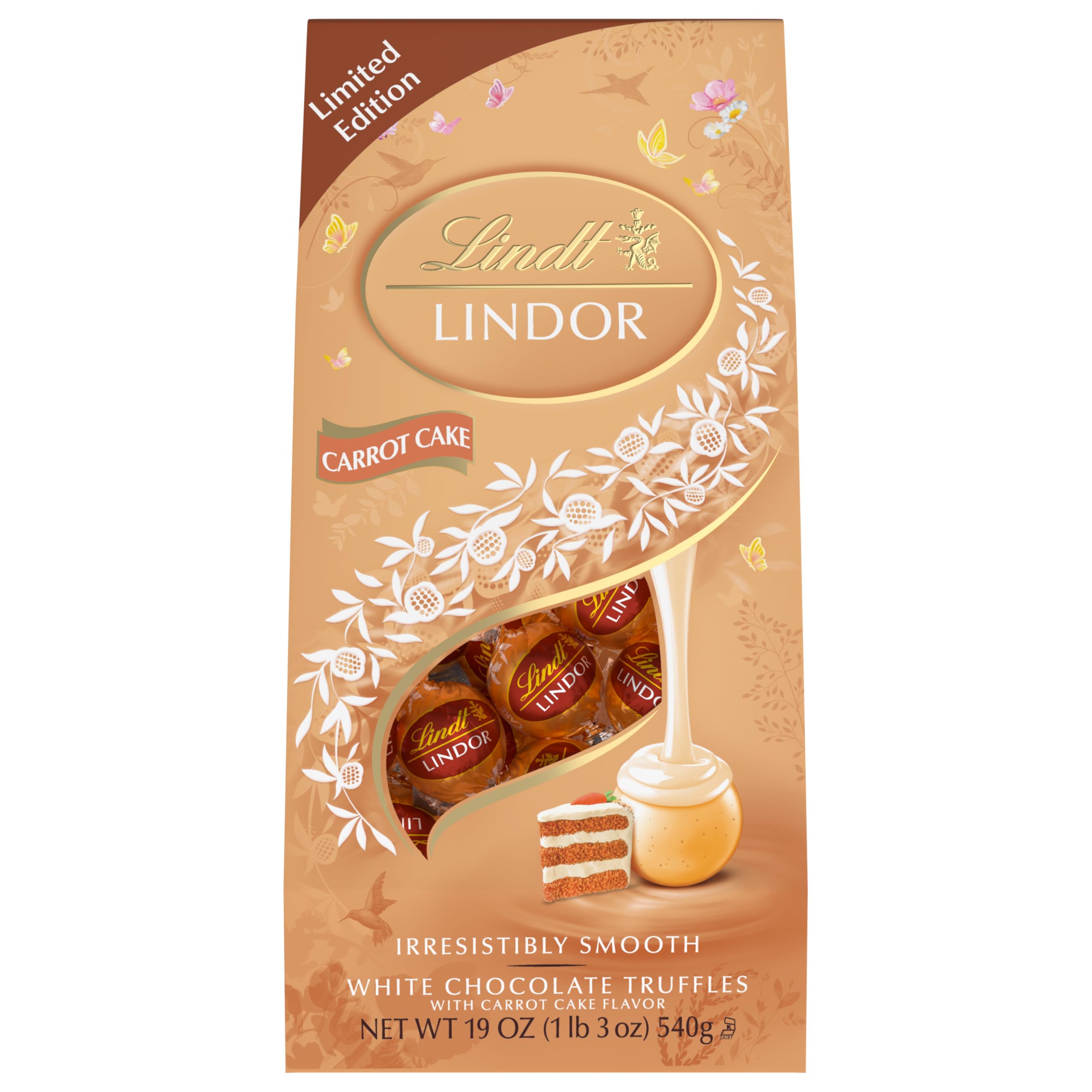 Lindt LINDOR Carrot Cake truffles ready for sharing at spring gatherings.