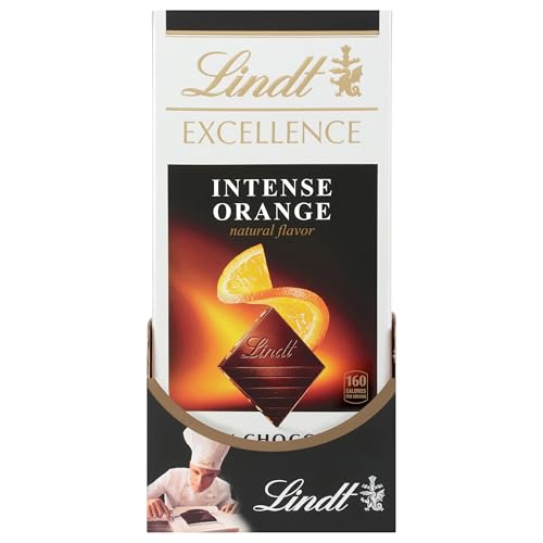 Serving idea: Lindt orange chocolate paired with coffee for a rich contrast.