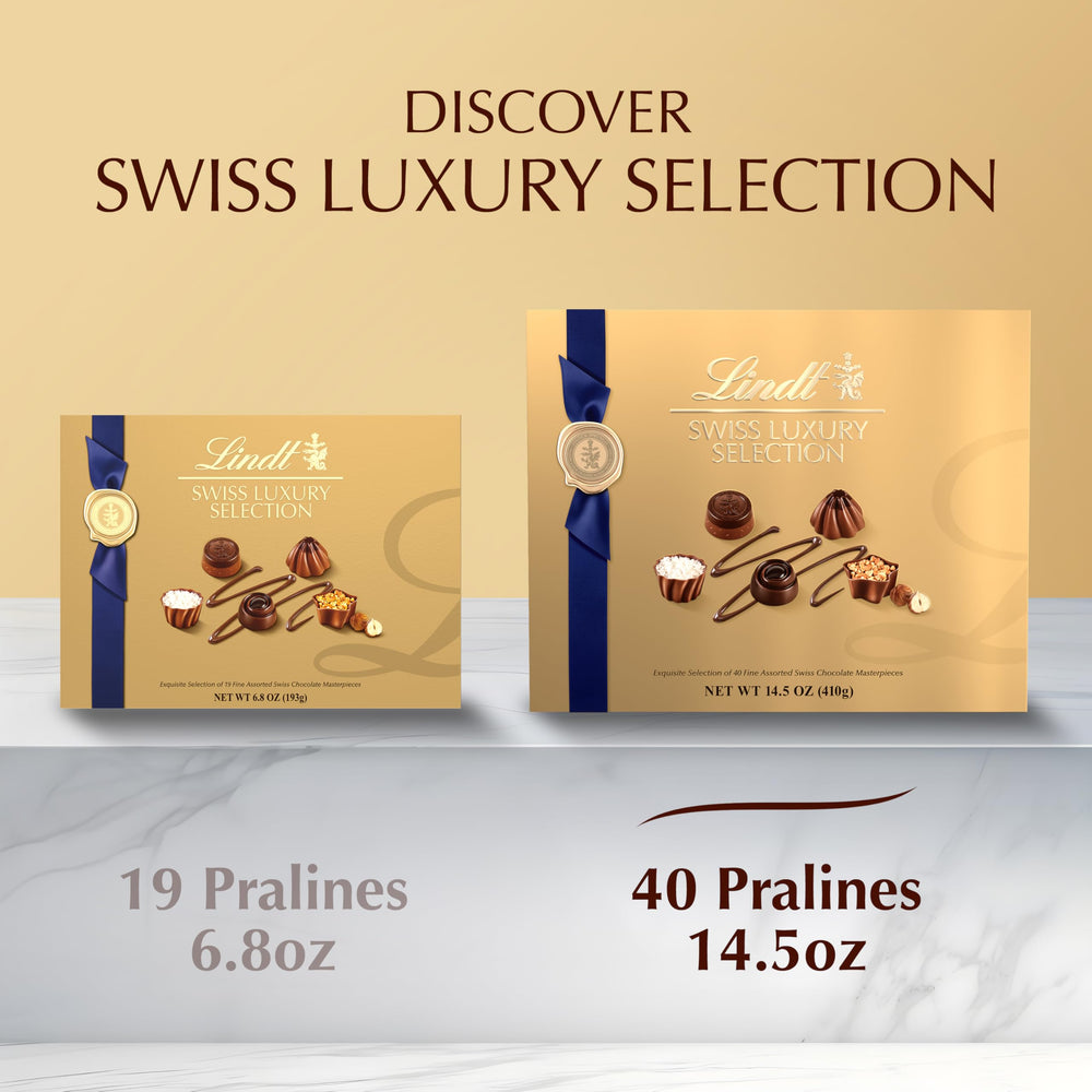Lindt Swiss Luxury Selection 13-recipe collection appeals to a refined palate.