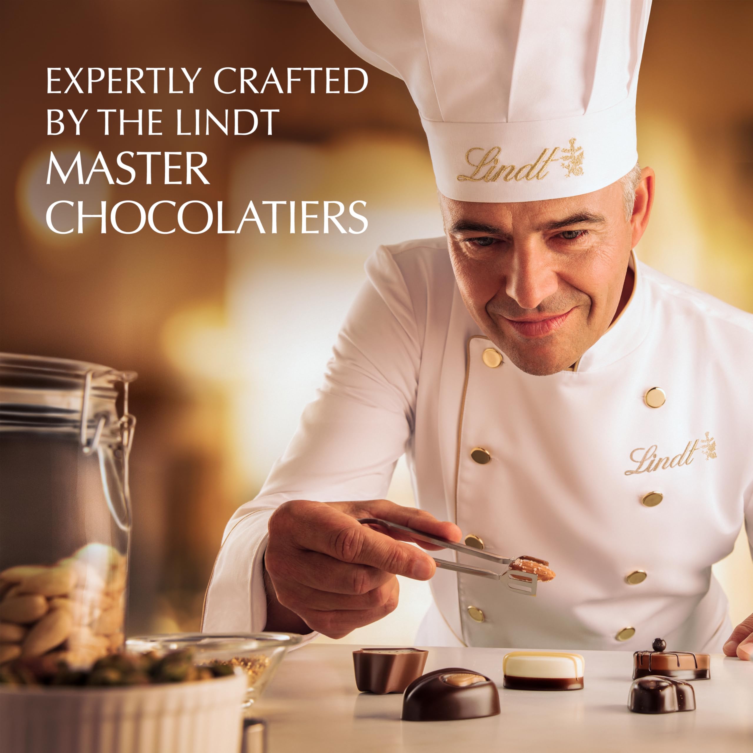 Lindt Swiss Luxury Selection serving tray ready for elegant gatherings.