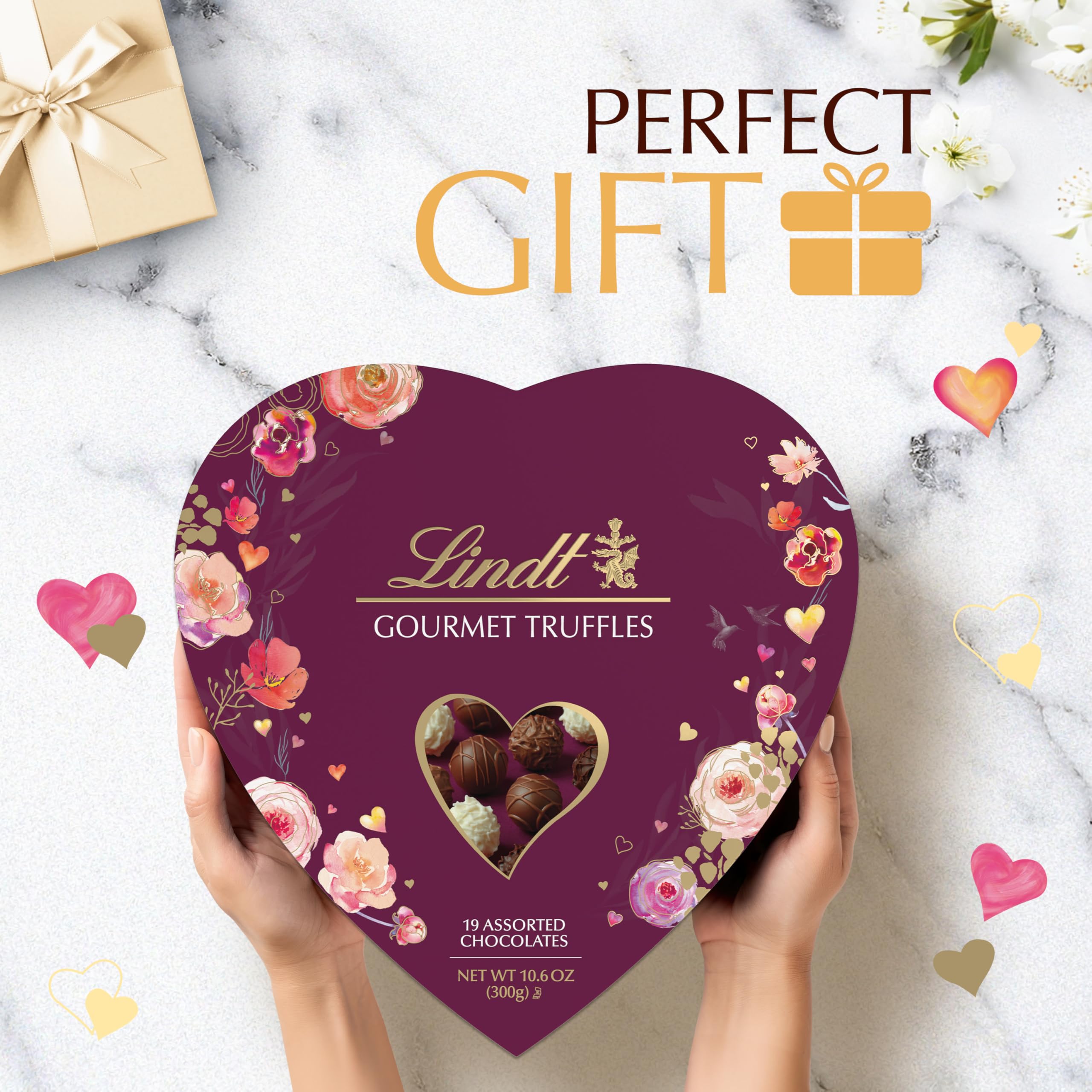 Lindt 19 assorted truffles arranged for luxurious tasting