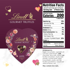 Lindt heart box back view with elegant packaging for gift-ready presentation