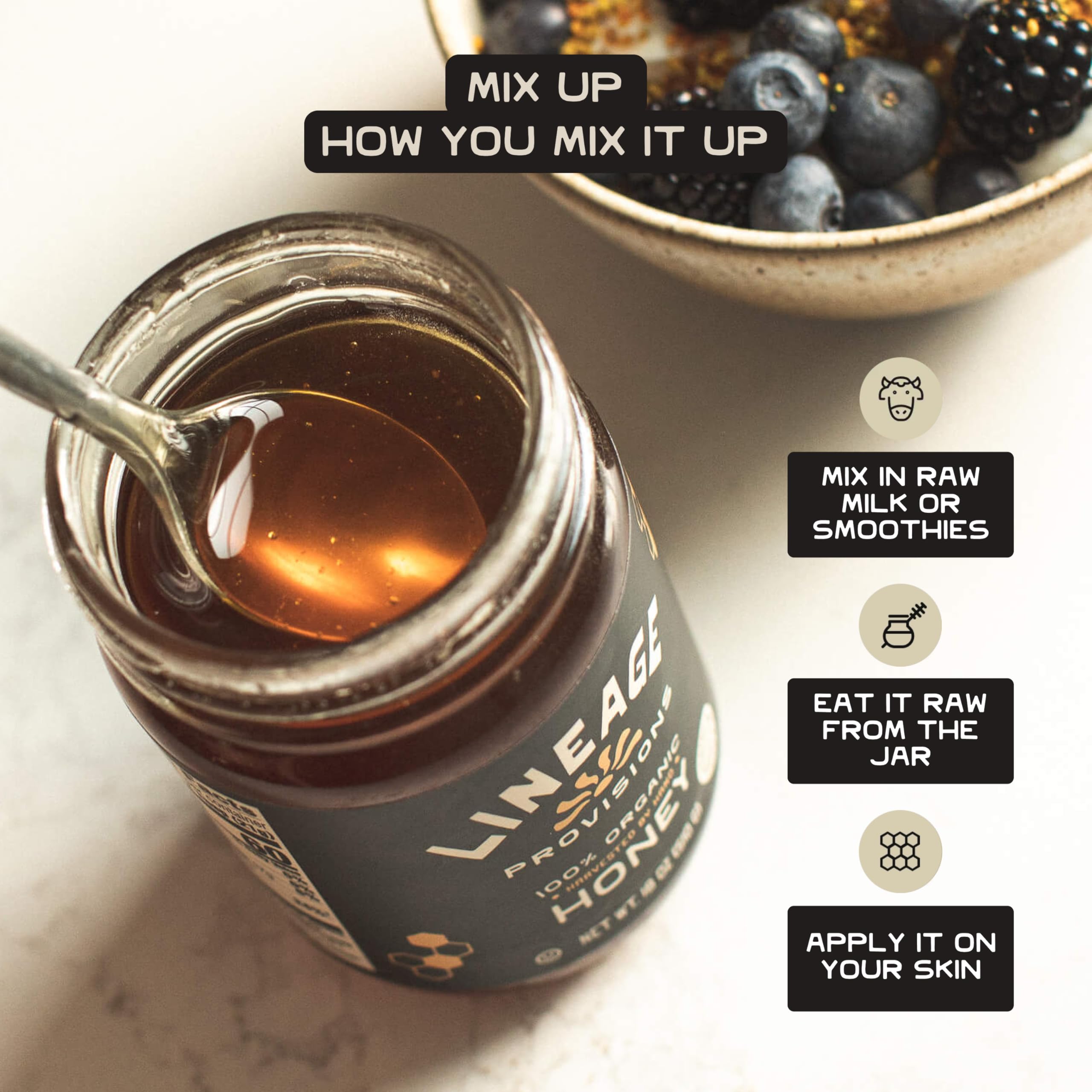 Lineage Provisions hand-harvested honey hives in remote wilderness