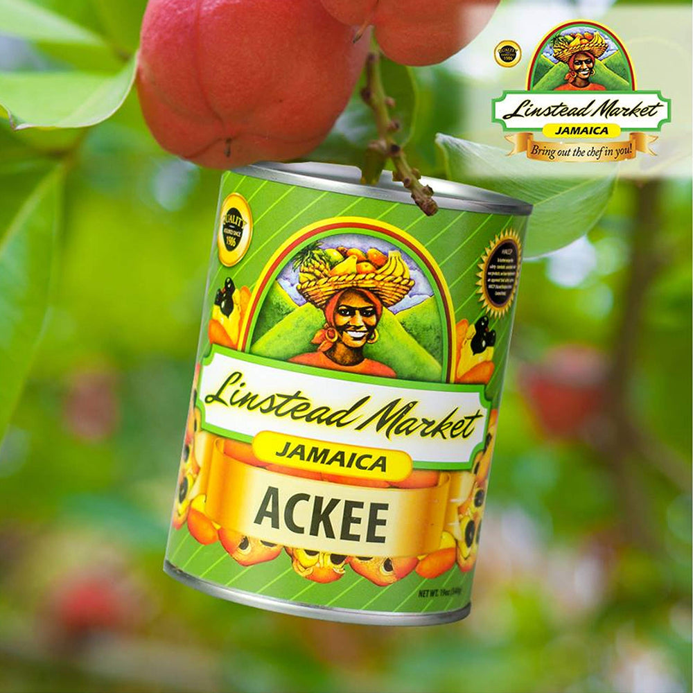 Linstead Market Ackee on shelf scene suggests pantry staple readiness.