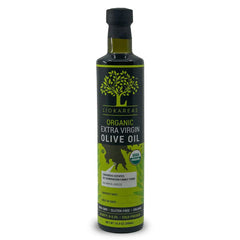 Liokareas Organic EVOO Koroneiki bottle close-up, premium cooking essential