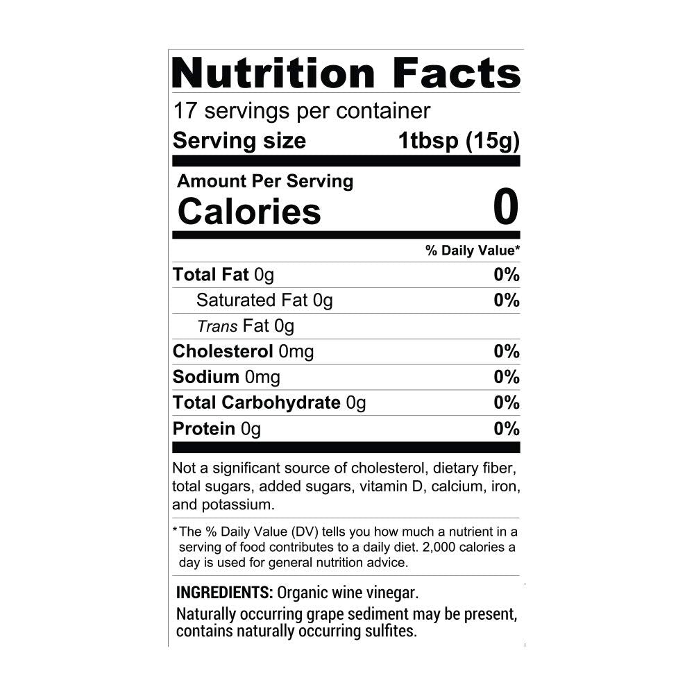 Liokareas organic vinegar label close-up, signals premium Greek quality.
