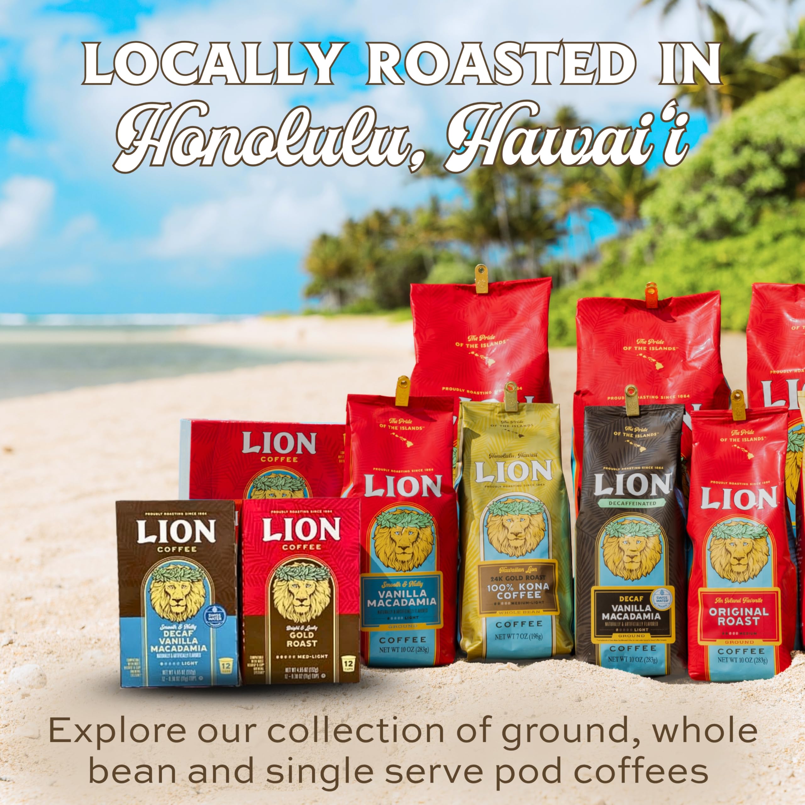 Lion Coffee heritage branding image celebrates 1864 tradition and bold flavor.