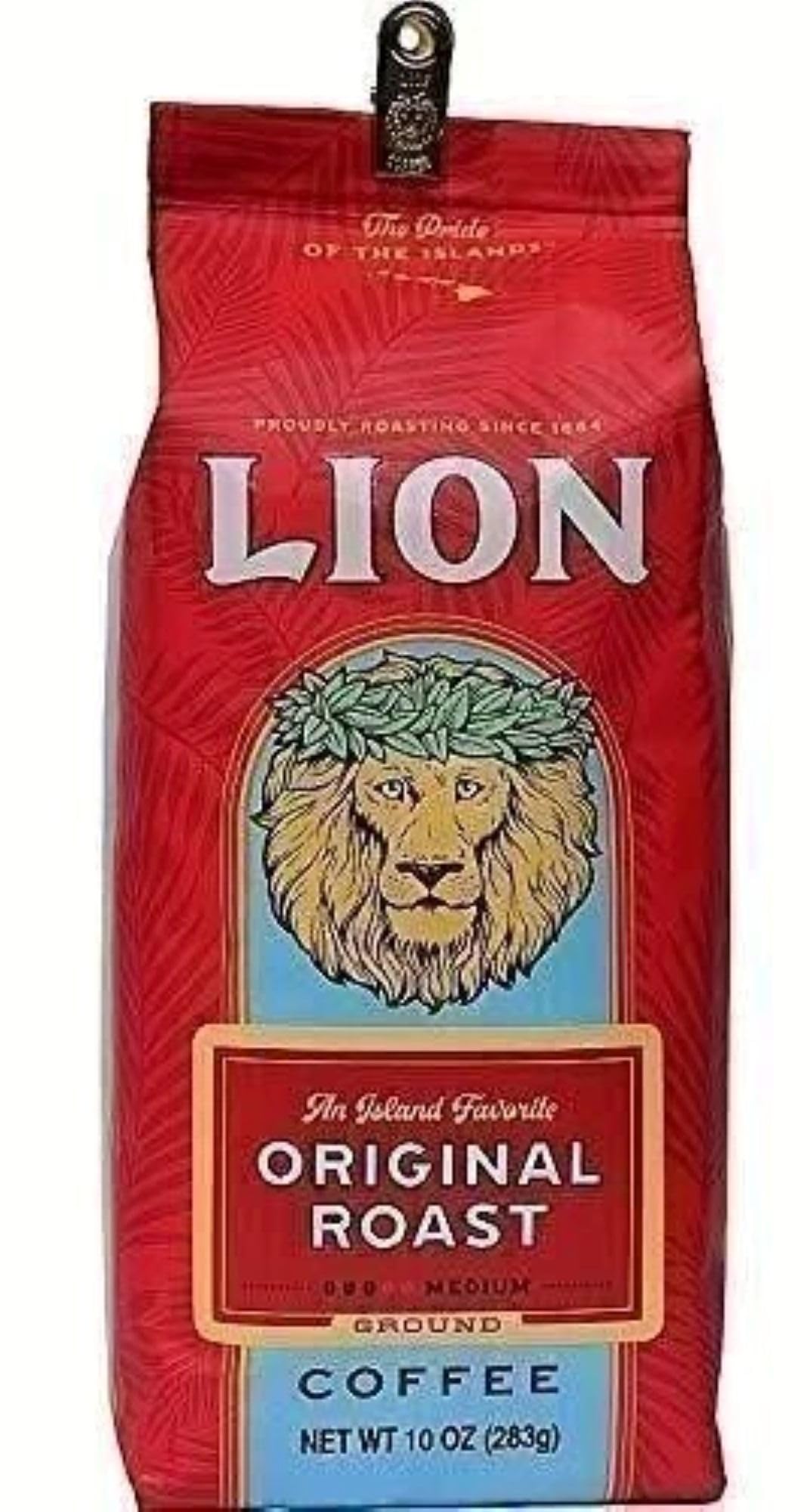 Lion Coffee Original Medium Roast ground bag with inviting aroma for everyday brewing.