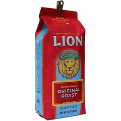 Lion Coffee Original Medium Roast ground brewed cup ready to start your day.