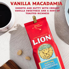 Lion Coffee vacuum-sealed freshness preserves aroma for anytime enjoyment.