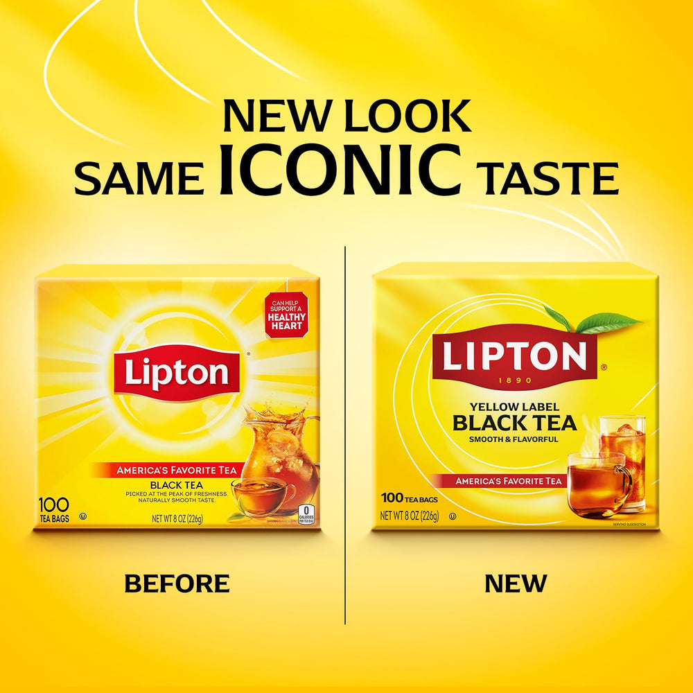 Lipton Black Tea Bags hot cup: classic hot brew ready to enjoy