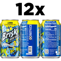 Lipton Brisk Lemon iced tea 12-pack display ready for gatherings