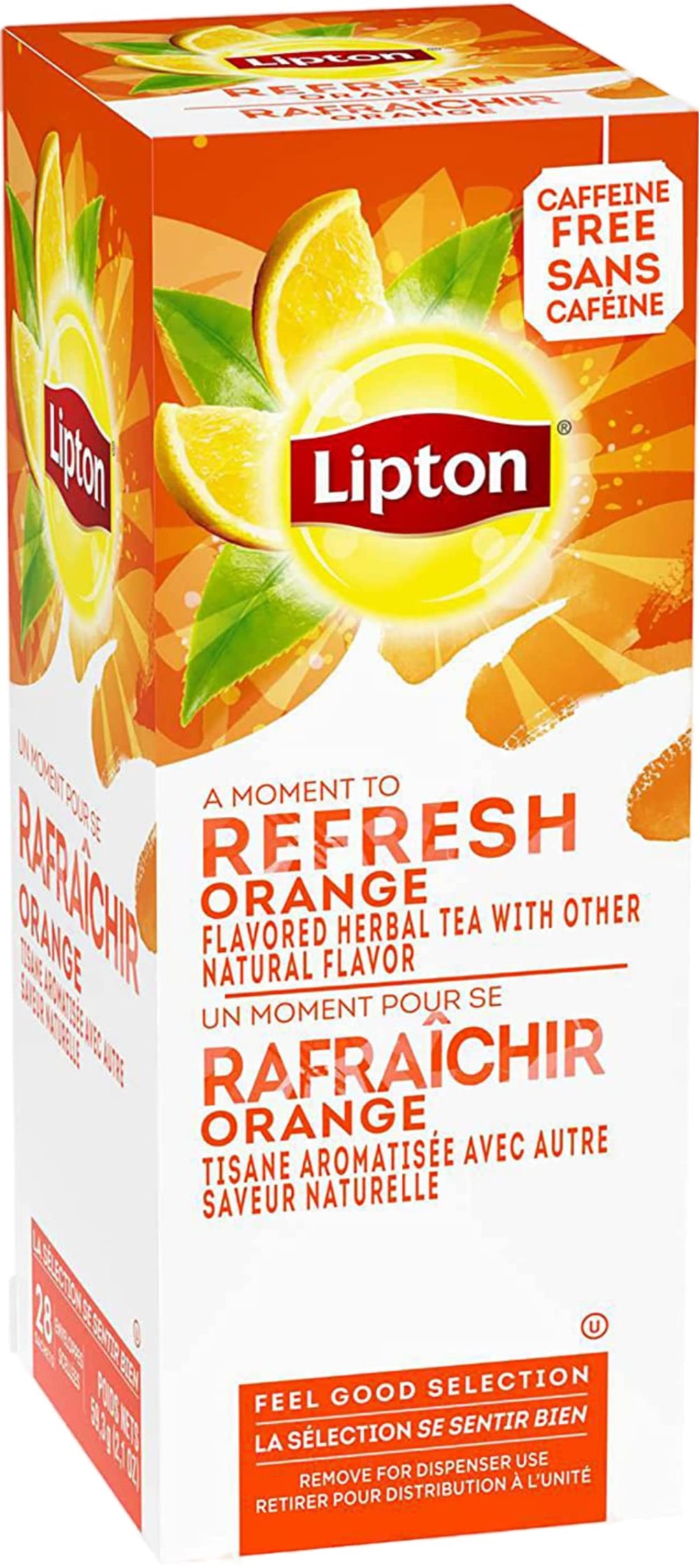 Lipton caffeine-free orange tea boxes pack3 for a convenient caffeine-free daily ritual.