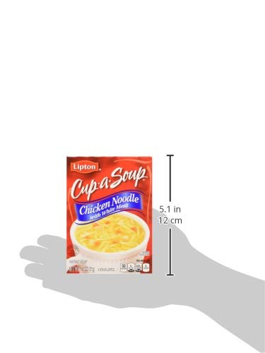 Lipton Cup-a-Soup Chicken Noodle familiar flavor in a quick cup.