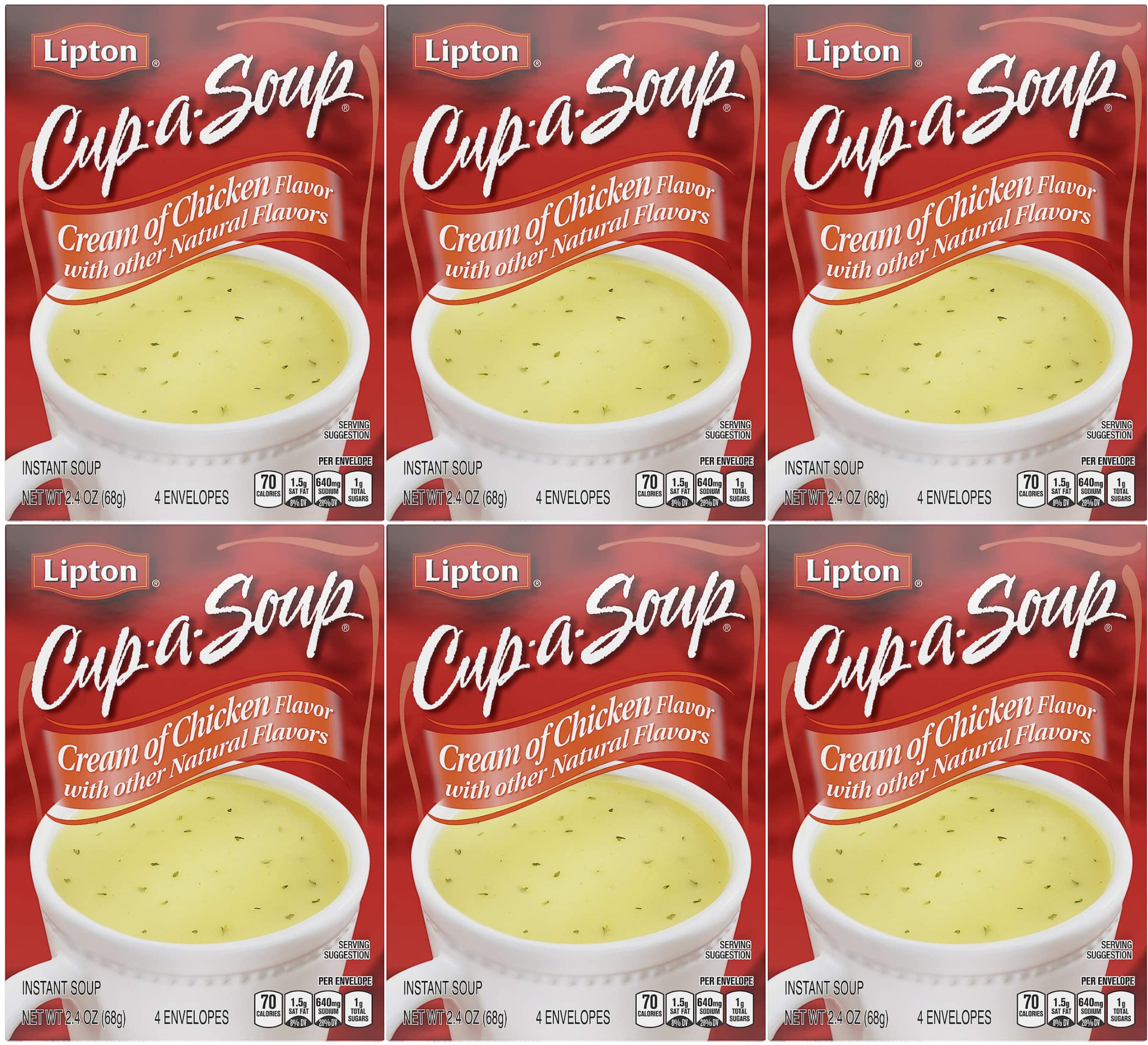 Lipton Cup-a-Soup Cream of Chicken being poured into a cup for a quick snack