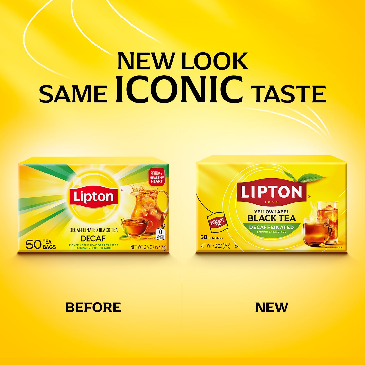 Lipton Decaf Black Tea Bags foil-wrapped sachets preserve aroma.