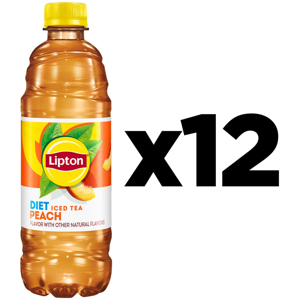 Lipton Diet Georgia Peach Iced Tea showcasing fresh peach flavor