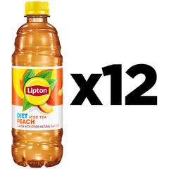 Lipton Diet Georgia Peach Iced Tea showcasing fresh peach flavor
