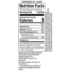 Lipton Diet Georgia Peach Iced Tea label bathed in sunlight