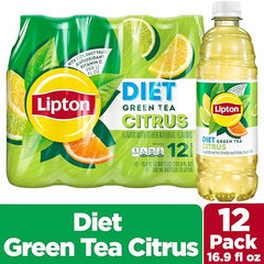 Lipton Diet Green Tea Mixed Berry glass with ice, ready to sip