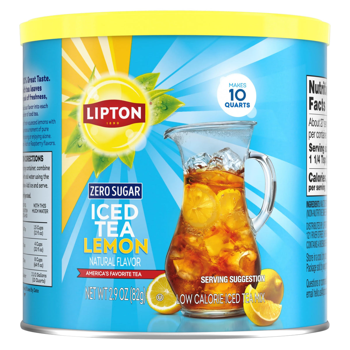 Lipton Diet Lemon Iced Tea bottle showing a refreshing, sugar-free option.