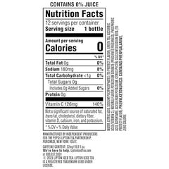 Lipton Diet Mixed Berry Green Tea bottle back label showing nutrition and ingredients.