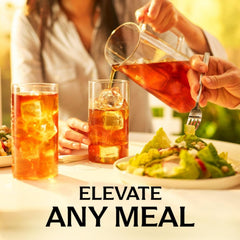 Serving glass with ice and twist of lemon for a refreshing, sugar-free option.