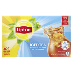 Lipton gallon tea bags used to brew a refreshing iced tea pitcher