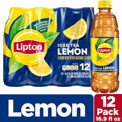 Lipton Iced Tea Lemon poured into glass with bright citrus aroma