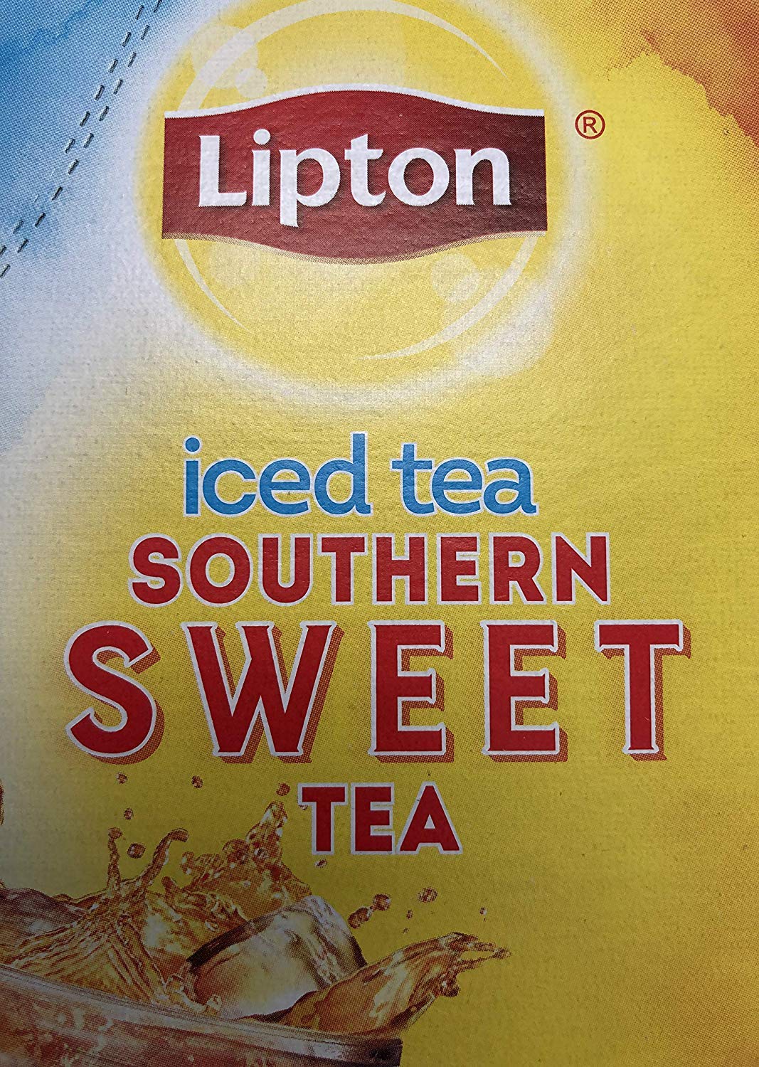 Lipton K-Cups Southern Sweet Iced Tea glass pour showing crisp flavor